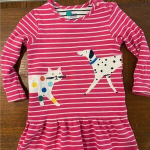 Joules Pink and White Striped Dress
